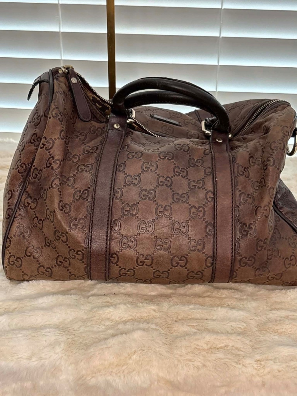 auth -Gucci "Gucci Guccissima Boston bag - Picture 3 of 10